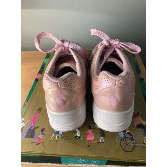 Sketchers Uno Light Metallic Iridescent Pink Sneakers ~ Comfy & Cool ~ Size 3 - Picture 4 of 7